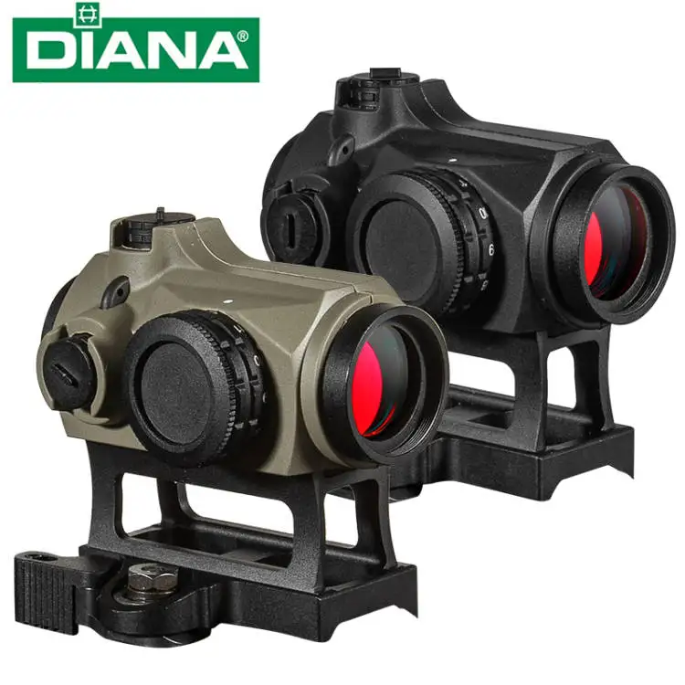 

DIANA 1x22 3MOA Rubber Armed 11 Level Red w/picatinny Riser Mount Lower 1/3 Co-witness Picatinny AR15 Red Dot Sight