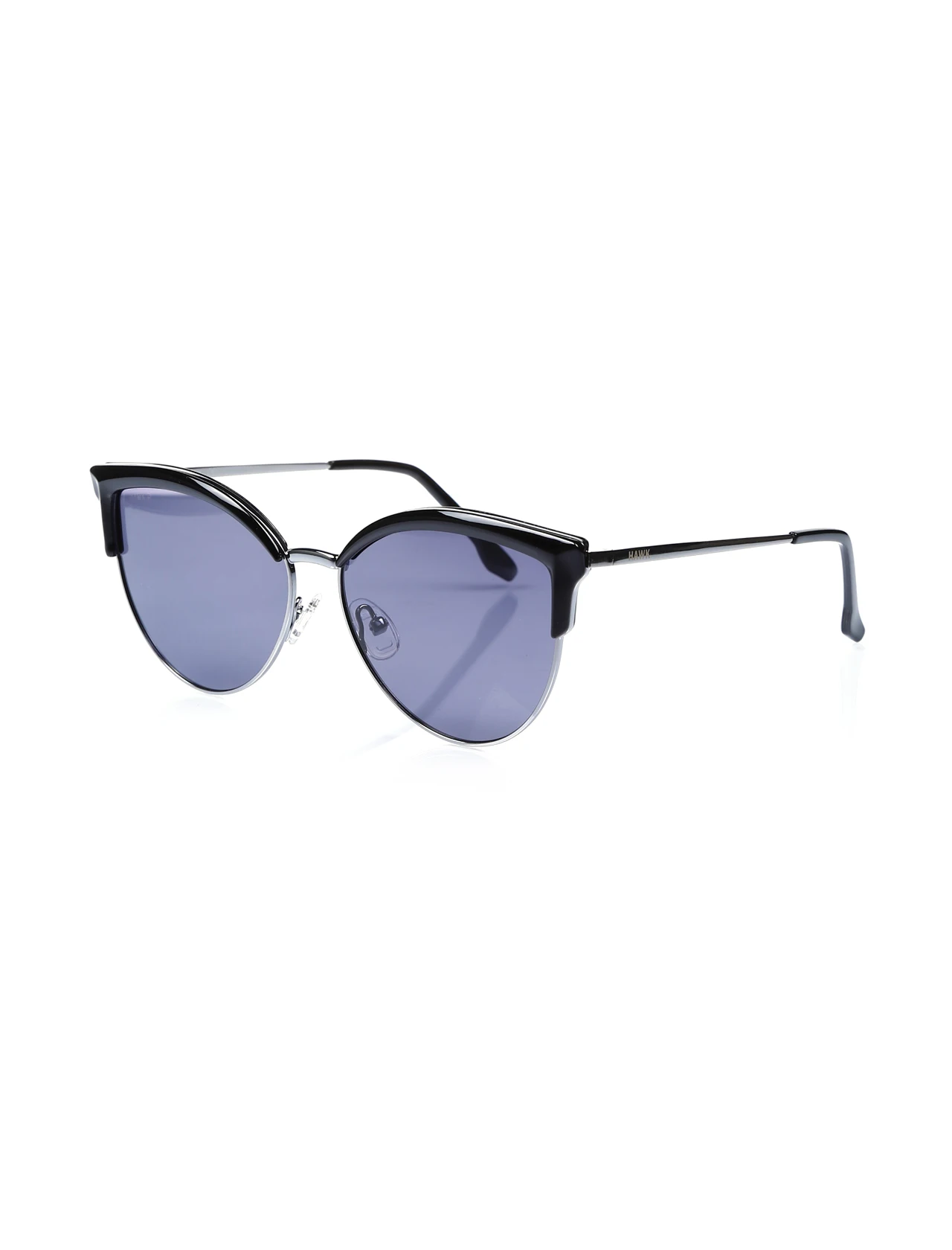 

Women's sunglasses hw 1799 03 clubmaster silver organic butterfly cat eye 55-14-142 hawk