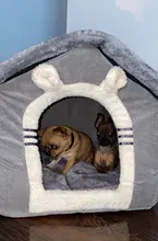 Bed-Mat Basket Kennel Sofa Dog-House Cat-Nest Puppy Cave Foldable Small Chihuahua Pet-Products