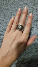 Bijoux-Anillos lineales de estilo Simple para mujer, anillos de cadenas grandes de Color plata multicapa, regalos, 2020