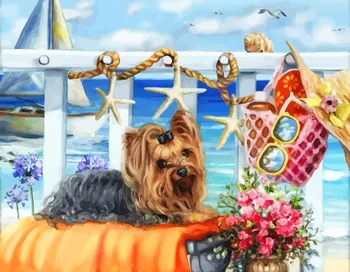 

Painting by numbers "sunny baths" color kit cg830