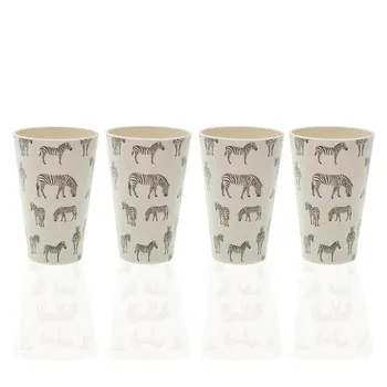 

Set of glasses Bamboo Fibre (8,3 x 13 x 8,3 cm) Zebra (4 pcs)