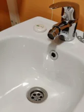 Sink Ceramic-Pots Overflow-Cover Chrome-Basin Round Plastic/copper-Insert 1pcs