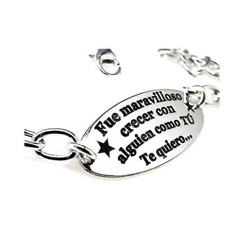 

Law silver bracelet 925m link 19.5cm. Sheet 35x13mm. [AB1617]