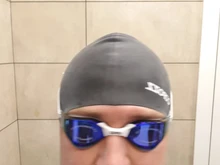 COPOZZ profesional impermeable chapado claro doble Anti-niebla gafas de natación Anti-UV de las mujeres de los hombres gafas de natación gafas con el caso