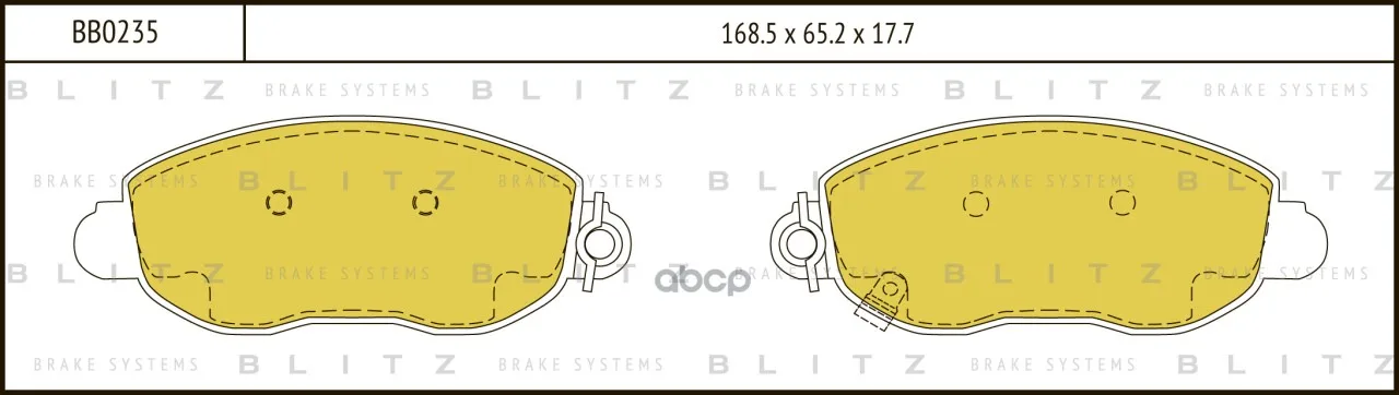 Колодки Тормозные Дисковые Blitz Bb0235 Blitz арт. BB0235