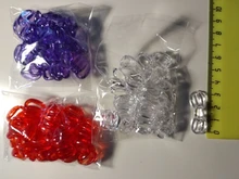 50 Uds./eslabones de cadena acrílicos transparentes de 15x10mm, accesorios para hacer joyas