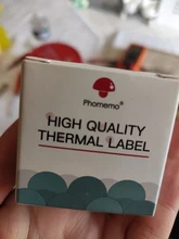 Papel de pegatinas térmicas para impresora de etiquetas phoemo D30, autoadhesivo, transparente, cuadrado, redondo, con nombre, 3 rollos/caja
