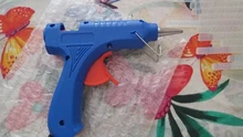 Pistola de pegamento de fusión en caliente de 20W con barras de pegamento, Mini pistolas industriales, herramienta de temperatura térmica eléctrica con palos de 7*100MM