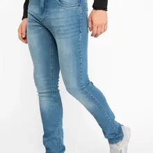 DeFacto мужские осенние синие джинсы, Мужские Мягкие повседневные Прямые джинсы со средней талией, узкие джинсы с нижней частью, Trousers-J3893AZ18AU