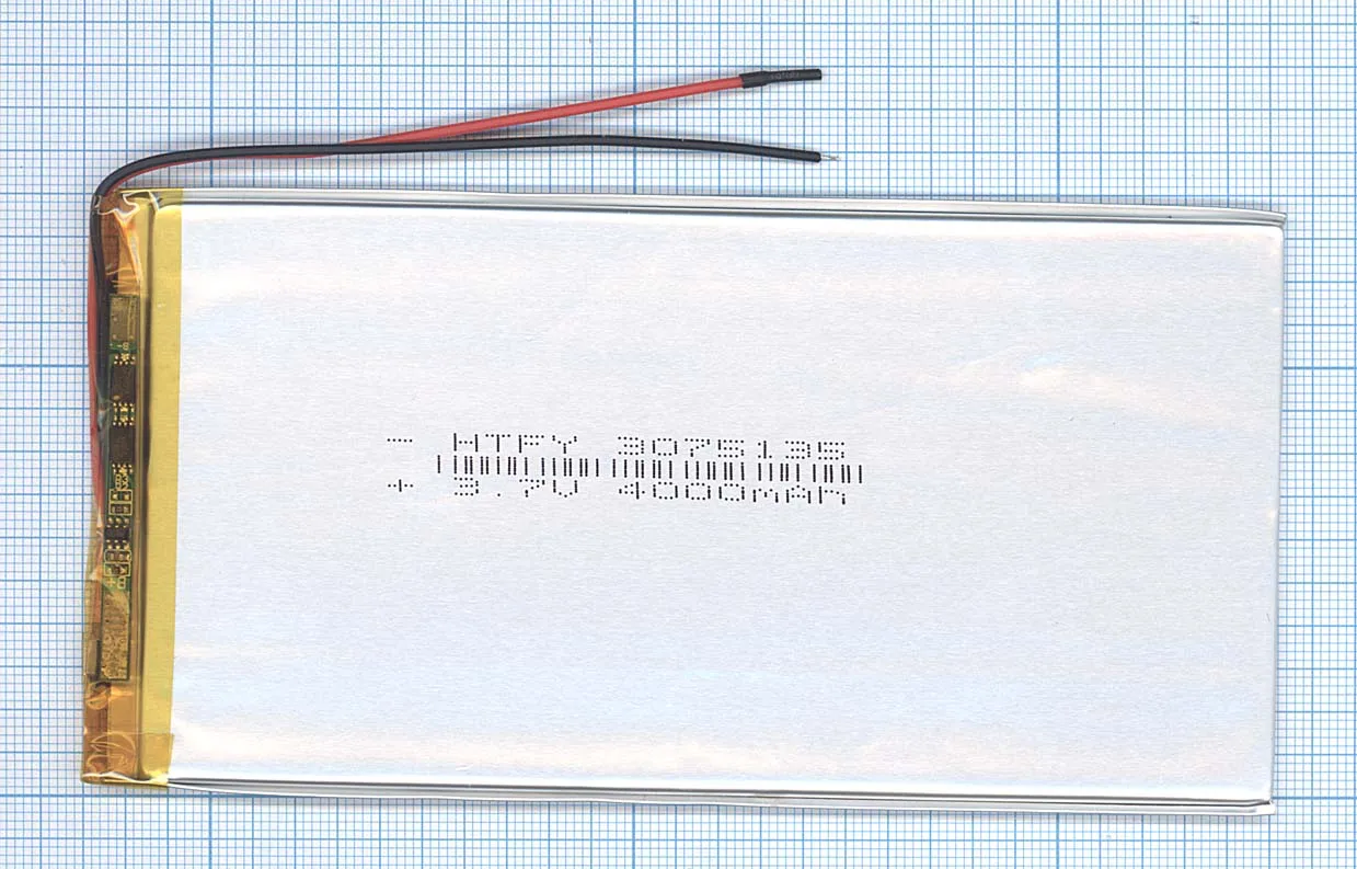 Аккумулятор Li-Pol (батарея) 3x75x135мм 2pin 3.7V/4000mAh | Электроника