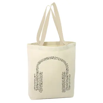 

Angemiel Bag Musical Note Earphone Shopping Beach Tote Bag