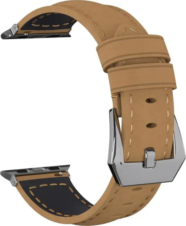 Ремешок замшевый GSMIN Suede 2 для Apple Watch Edition 38/40 (Бежевый) | Наручные часы