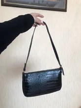 Bolsas de mensajero de hombro con patrón de cocodrilo Retro para mujer, bolsos de mano Vintage, bandoleras lisas informales, bolso cruzado