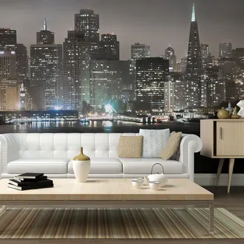 

Wall mural-San Francisco by night - 250x193 cm