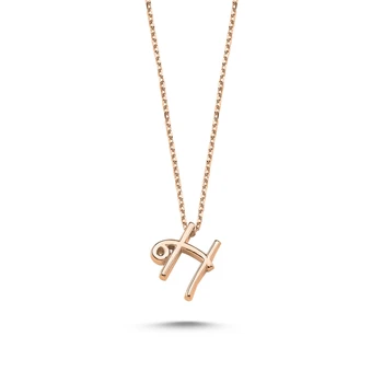

Silver 925 Set-H-Letter Ghost Pendant