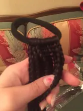 AZQUEEN-coleta trenzada sintética de 24 pulgadas con banda de goma, Anillo para el pelo, moño trenzado, coleta para el cabello