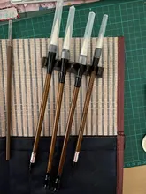 Umitive-Soporte de madera para pinceles de escritura, pluma de caligrafía china, suministros de pintura para el hogar y la Oficina, 1 Uds.