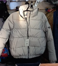 Puffer Jackets Coat Streetwear Reflective Women Winter Warm Night No AS262 Loose Fluorescent