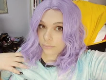 MSIWIGS mujer púrpura 22 colores Cosplay peluca ondulado corto sintético resistente al calor de pelo Rosa Rubio Ombre porque peluca