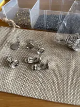 10mm 12mm 10 unids/lote Clips de cobre para los oídos 8 colores chapados, pendientes en blanco/Base, Cabochons de cristal de ajuste de 10 12mm, ajuste de pendientes