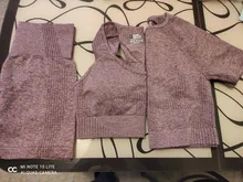 Gym Clothing Leggings Sportswear Crop-Top Yoga-Set Fitness Long-Sleeve Seamless Workout