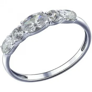 

Sokolov ring with 5 cubic zirconia Silver