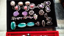 Gamuza de terciopelo anillo pendientes organizador de pendientes soporte para presentación de joyería titular Rack mostrar Placa de moda estuche para joyería ataúd