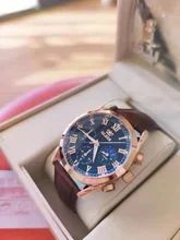 Relojes de lujo de cuarzo de los hombres relojes correa de cuero impermeable 30M de los hombres de moda gratis reloj con envío para hombres reloj con encendedor