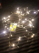 Lights Led-String Battery-Operated Firecracker Fairy Party Copper-Wire Christmas-Window