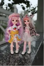 Muñeca de Hada de los sueños 1/6, maquillaje bonito, 28cm, muñecas articuladas con bolas, incluyendo ropa, zapatos, Estilo Princesa, muñecas bricolaje juguete BJD, regalos para niñas