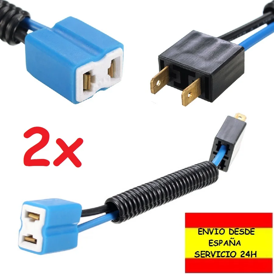 2x-ceramic-Connector-male-and-female-H7-bulbs-car-Moto-Truck-100W ...