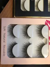 Pestañas postizas efecto 3D, extensión de pestañas de pelo largo de visón, efecto de belleza natural de 3 pares, N.º X11