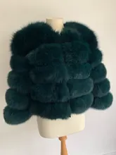 De invierno de la moda de cuero cálida capa natural abrigo de piel de zorro chaqueta de piel auténtica de zorro de invierno grueso abrigo cálido