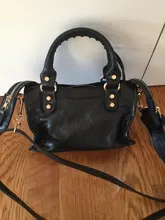 Bolso europeo de cuero PU para motocicleta para mujer, bandoleras cruzadas con remaches y borlas