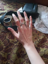 Anillos abiertos de dedo múltiple para mujer, cadena de eslabones estilo Punk, fiesta, concierto, ceremonia, regalo de joyería, venta al por mayor, 2020