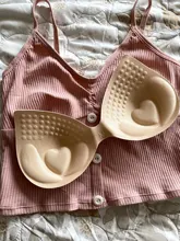 Sujetador deportivo de algodón con botones para mujer, ropa interior para chica, Push-Up, para correr y Yoga