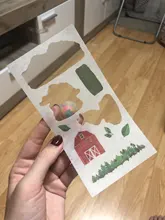 6 hojas/Pack lindo Animal acuarela serie ciervo pegatina de oso álbum Scrapbooking DIY decoración palo etiqueta regalo de papelería para niños