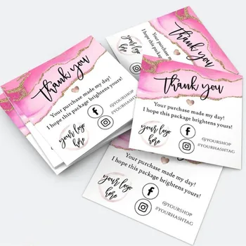 

Customize Thank You For Your Order Printable Insert Card Template 2x2 Small Modern Packaging Social Media Business Insert Cards