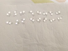 30 Uds. De dijes de estrella, 11x8mm, colgantes de Color plata tibetana, joyas antiguas, fabricación artesanal