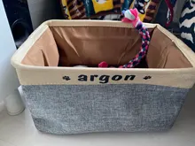 Caja de almacenamiento personalizada para mascotas, cestas de almacenamiento para perro, ropa, juguetes para perros, sin olor, impresión gratuita, nombre de Perro con pata bonita