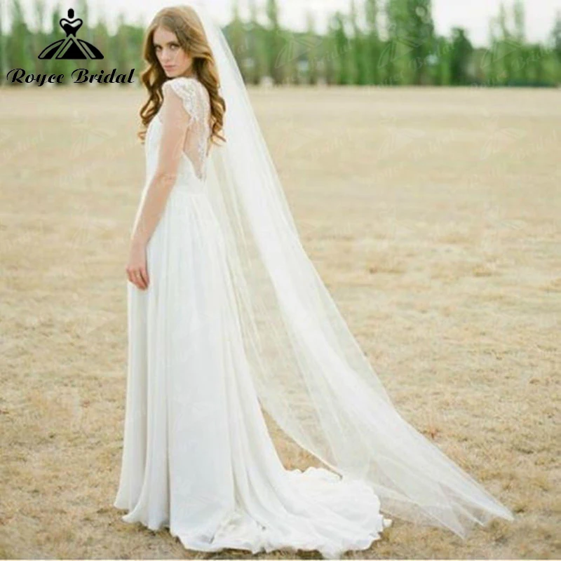 Long Tulle Wedding Veil bridal veil One Layer With Comb For Bride Wedding Accessories