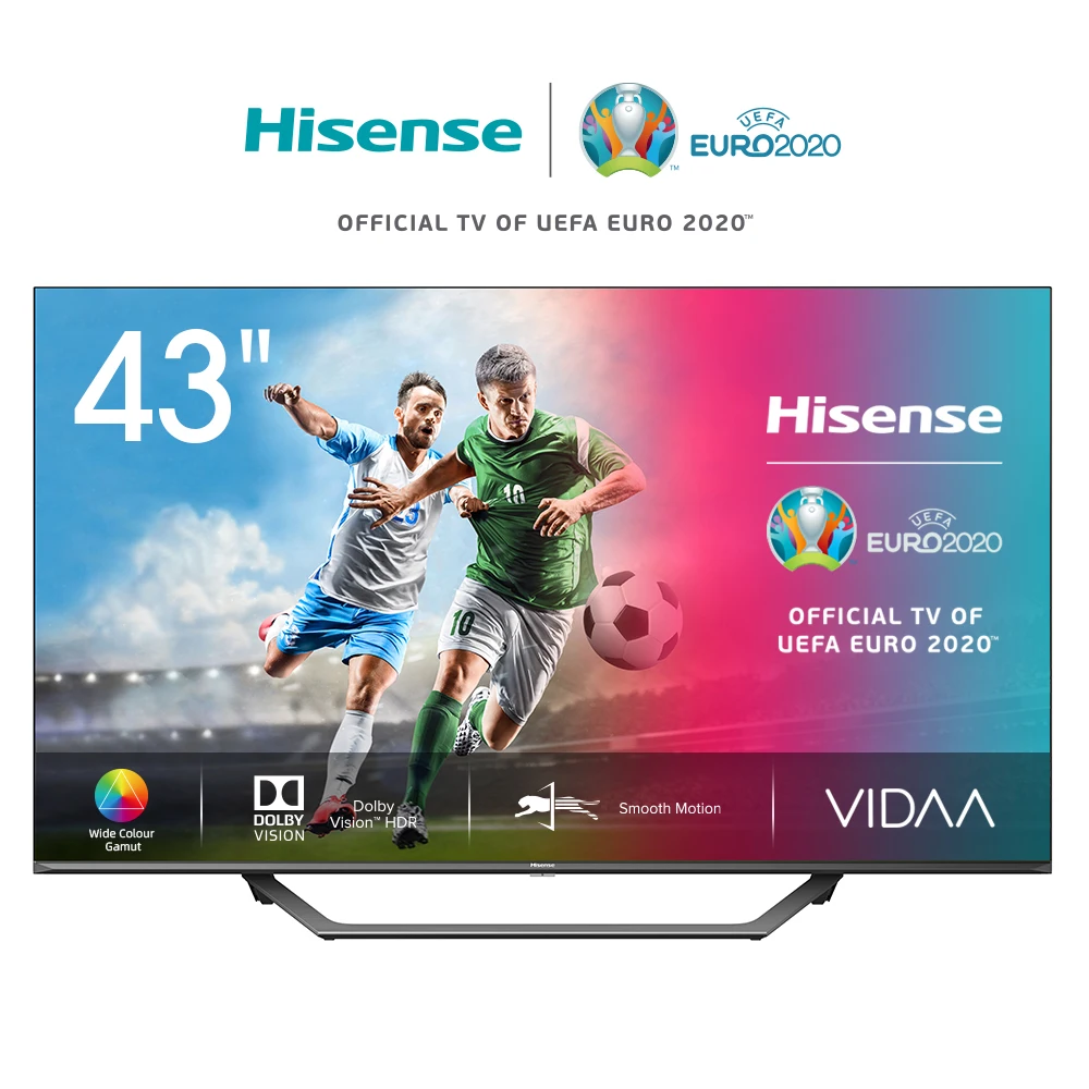 Телевизор 43 дюймов Hisense 4K Smart TV 43AE7400F Dolby Vision HDR широкая цветовая гамма звук DTS Virtual-X