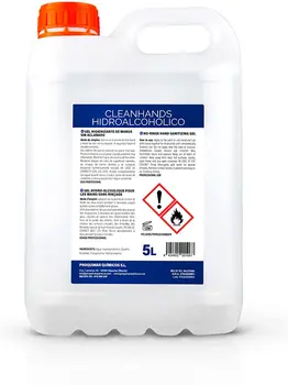 GEL idroalcolico igienizzante mani senza caraffa per risciacquo 5 litri