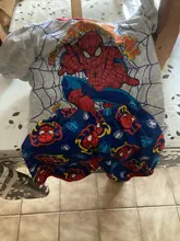 Juego de pijama para niños, ropa de dormir de manga corta con dibujos animados de Spiderman, Cars y Mickey