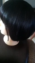Bob corto pelucas de cabello humano brasileño liso, pelucas de corte corto Remy para mujeres negras, Color Natural, pelucas de máquina completa con explosión