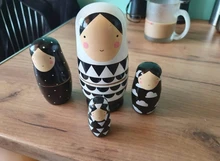 Juego de 5 uds. De muñecas rusas de anidación, muñeca Matryoshka de madera pintada a mano M89C