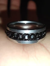 Classic Spinner Chain Men Rings Cool Stainless Steel 8mm Width Fashion Rings For Men