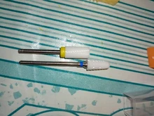 Dmoley-brocas de cerámica y tungsteno para uñas, accesorios para manicura, taladro eléctrico, Color rosa/Negro/azul, 4 colores