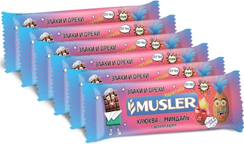 

Bars Muesli Cranberry, Almond with chocolate, Musler 30g., (6 pcs)